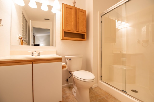 28212 Gato Rd, Little Torch, FL 33042 - bathroom featuring a shower stall, tile patterned flooring, and vanity