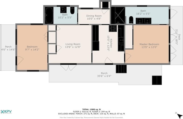 820 Carsten Ln, Key West, FL 33040 - view of floor plan / room layout