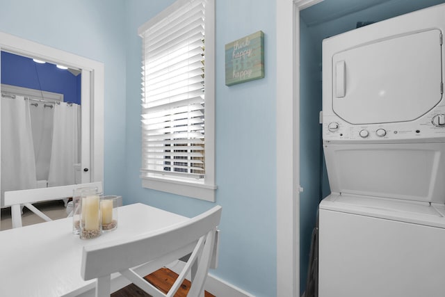820 Carsten Ln, Key West, FL 33040 - washroom with stacked washer and clothes dryer