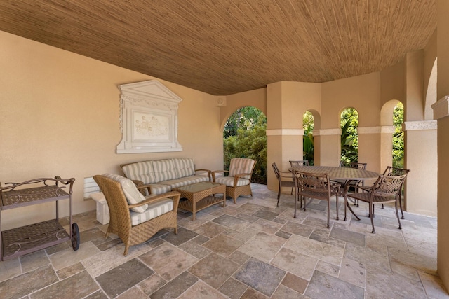 69 Cannon Royal Dr, Shark Key, FL 33040 - view of patio featuring outdoor lounge area and outdoor dining area