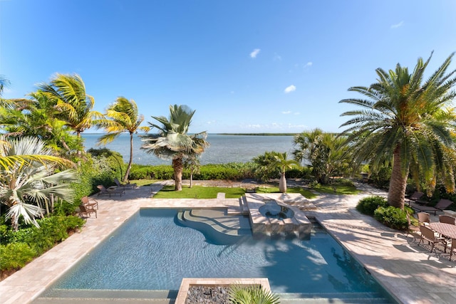 69 Cannon Royal Dr, Shark Key, FL 33040 - pool with a patio and a water view