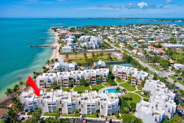 601 W Ocean Dr Unit 414D, Key Colony, FL 33051 - aerial perspective of suburban area featuring a nearby body of water