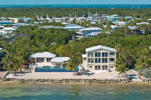 30 Ocean Front Dr, Key Largo, FL 33037 - aerial view featuring a water view