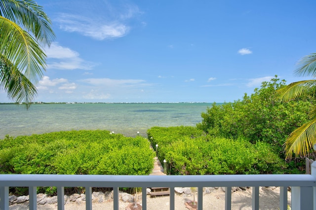 view of water feature