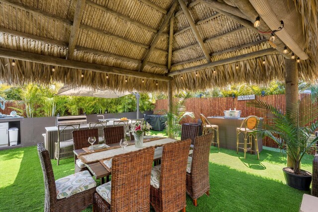1030 James St, Key West, FL 33040 - view of patio / terrace featuring a gazebo and outdoor dining space