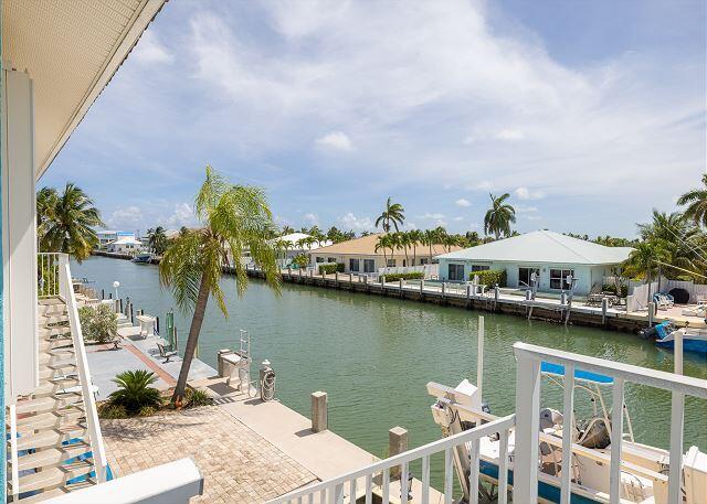 property view of water with a boat dock