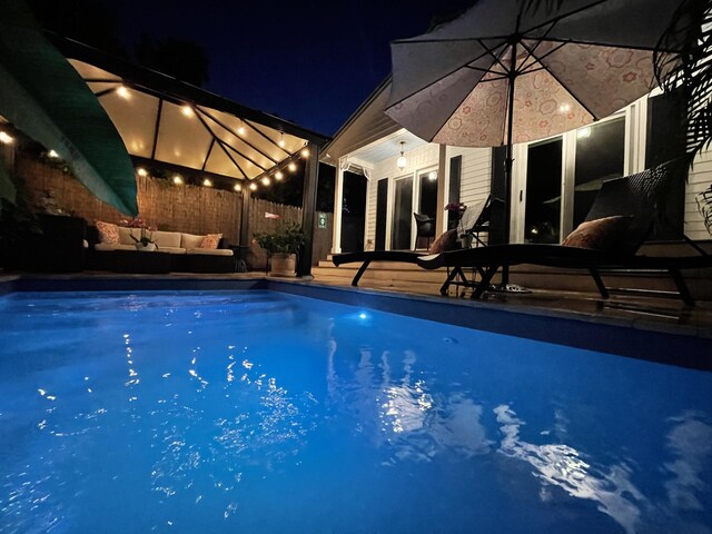 view of pool with outdoor lounge area