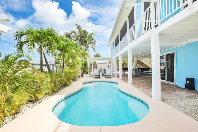 view of pool with a patio