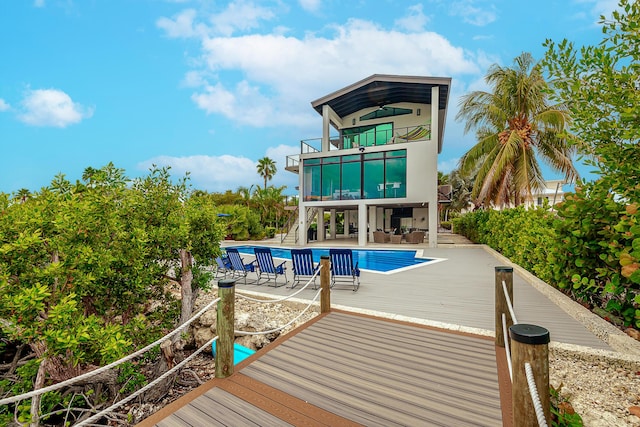 view of pool with a patio area