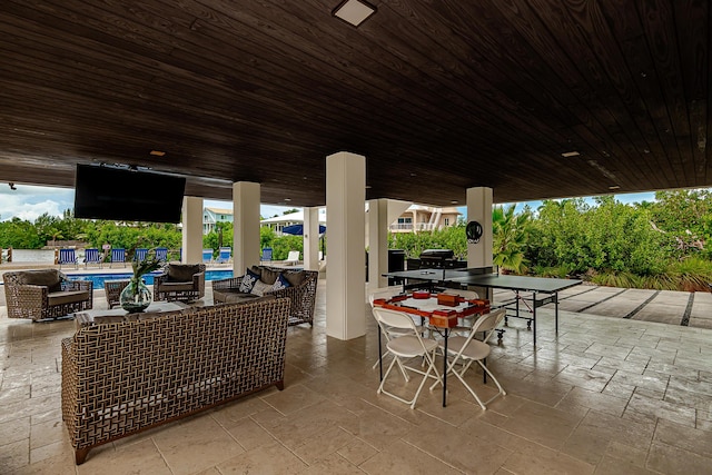 view of patio / terrace with an outdoor living space