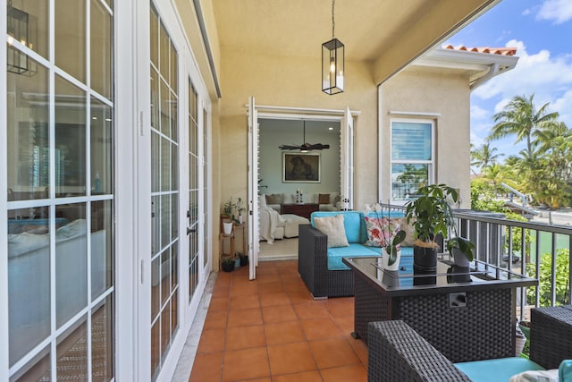 balcony with an outdoor living space