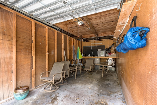 storage featuring a garage