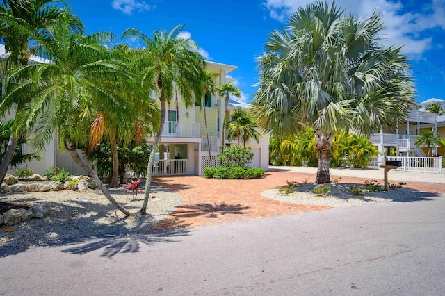 view of raised beach house