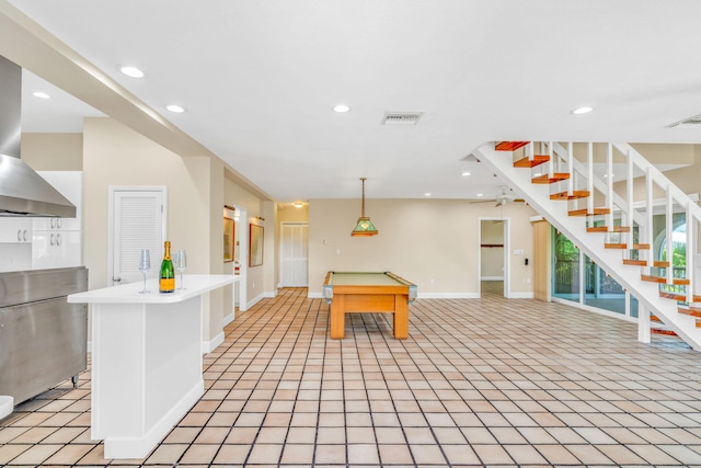 28573 Le Grand Rd, Little Torch, FL 33042 - rec room featuring billiards and recessed lighting