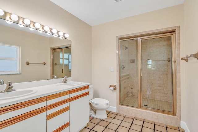 28573 Le Grand Rd, Little Torch, FL 33042 - full bathroom featuring double vanity, a stall shower, and tile patterned flooring