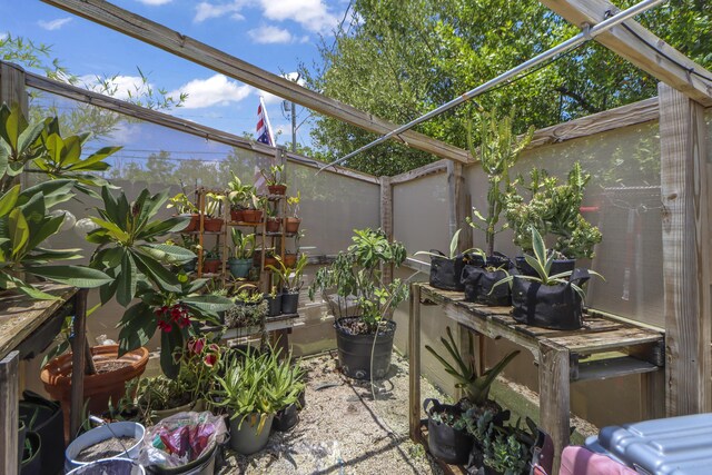 view of sunroom