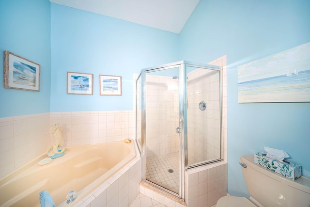95 Coco Plum Dr Unit 4C, Marathon, FL 33050 - full bath featuring a shower stall, tile patterned flooring, a bath, and toilet