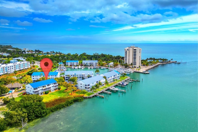 95 Coco Plum Dr Unit 4C, Marathon, FL 33050 - aerial view featuring a water view