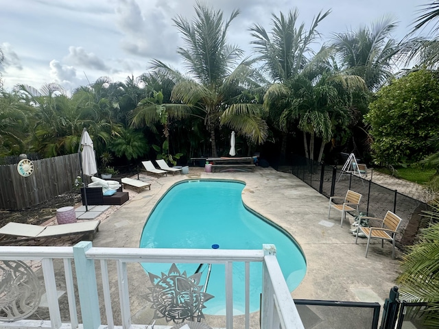 view of pool with a patio