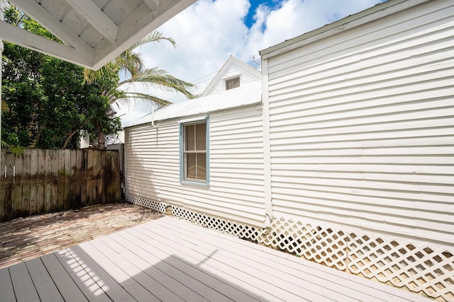 wooden terrace with fence