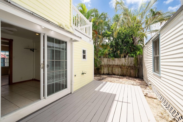 wooden deck with fence