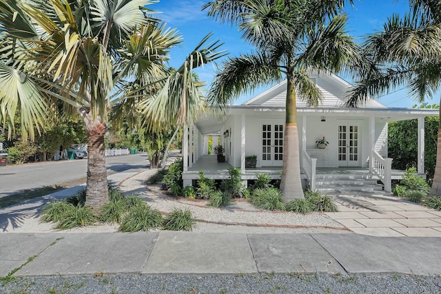 view of front of home with french doors