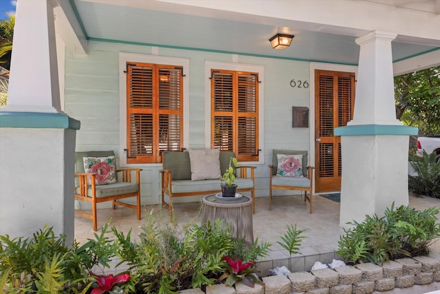 626 Margaret St, Key West, FL 33040 - view of patio featuring covered porch