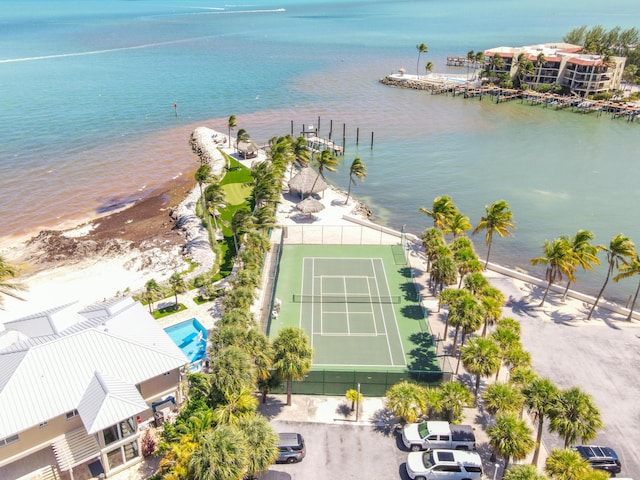 2000 Coco Plum Dr Unit 106, Marathon, FL 33050 - bird's eye view of waterfront with a beach
