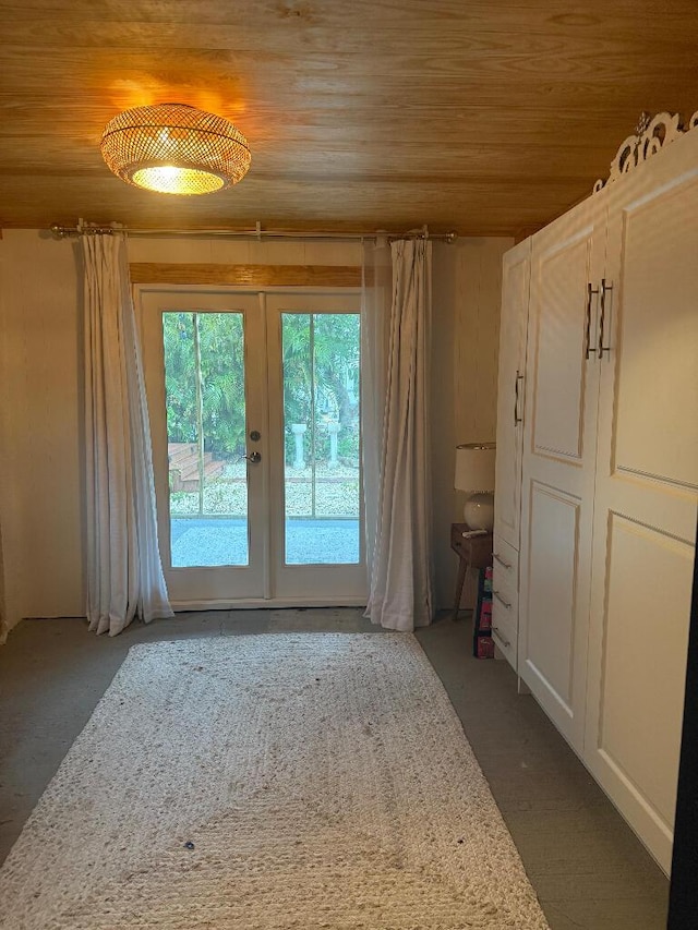 1672 Pandorea Ln, Big Pine, FL 33043 - spare room with french doors and wooden ceiling