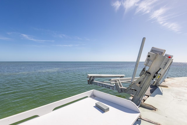 water view with a dock