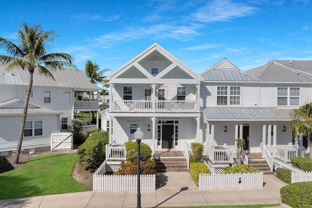 multi unit property with covered porch