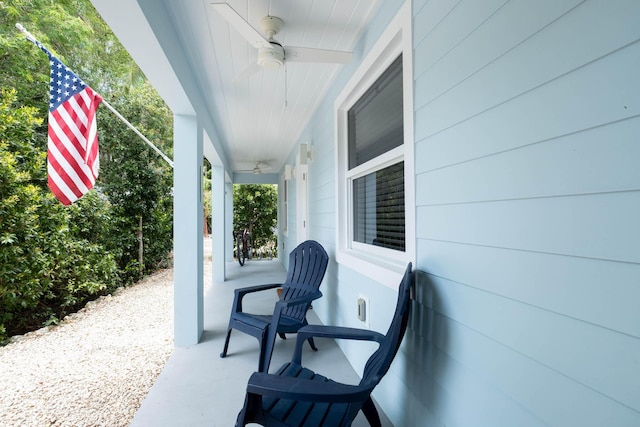 453 Lime Dr, Key Largo, FL 33037 - covered porch featuring ceiling fan
