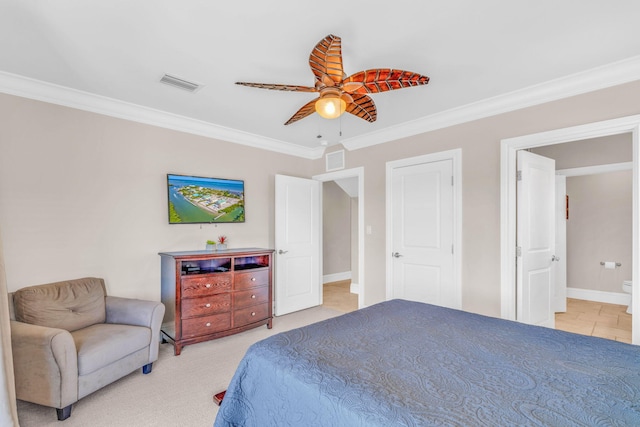 2394 Coco Plum Dr, Marathon, FL 33050 - bedroom with ornamental molding, baseboards, and ceiling fan