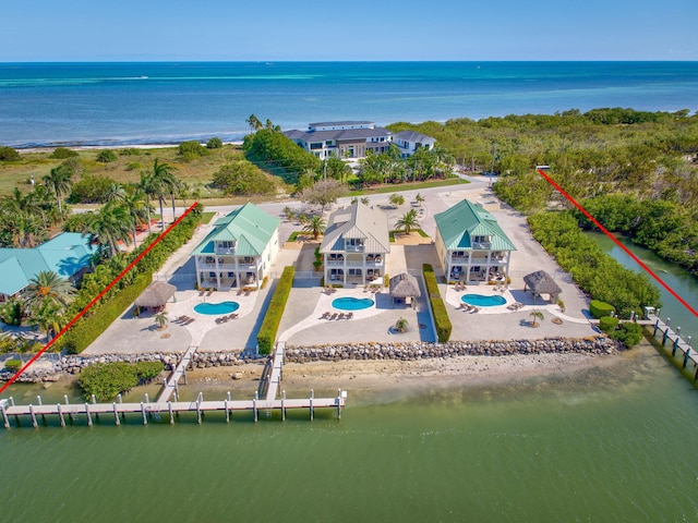 2394 Coco Plum Dr, Marathon, FL 33050 - view of subject property featuring a pool and a nearby body of water