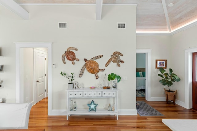 hall featuring hardwood / wood-style floors