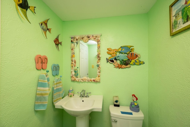 bathroom with sink and toilet