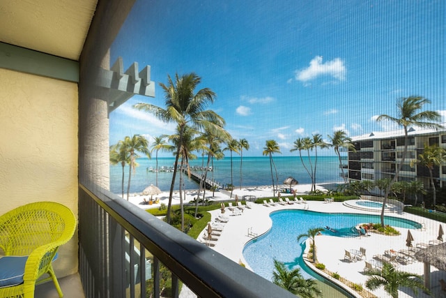 83201 Old Hwy Unit 409, Islamorada, FL 33036 - community pool featuring a water view and a community hot tub