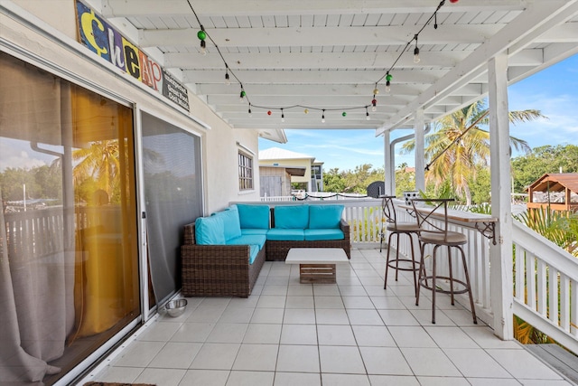 view of patio with outdoor lounge area