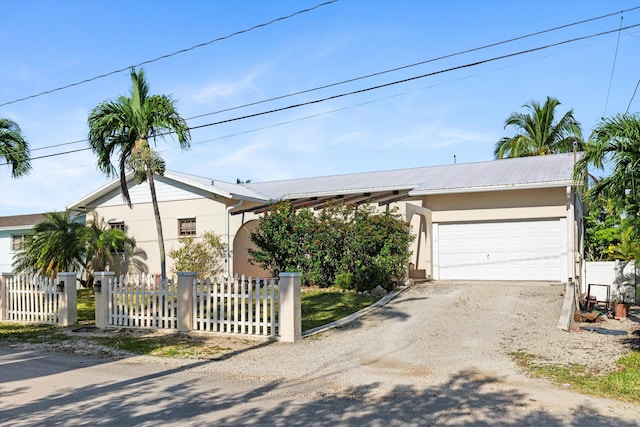 view of front of house featuring a garage