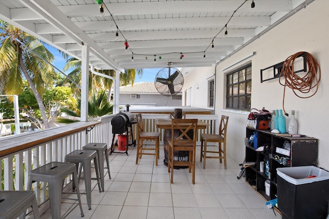 view of patio / terrace featuring area for grilling and exterior bar