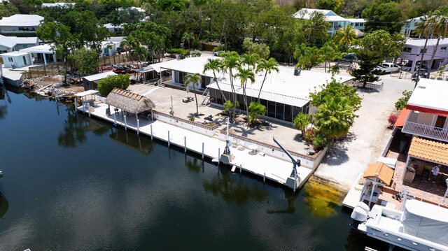 214 Pueblo St, Tavernier, FL 33070 - aerial view of a nearby body of water