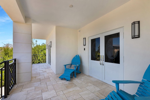 exterior space with french doors