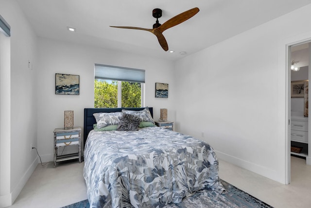 bedroom with ceiling fan