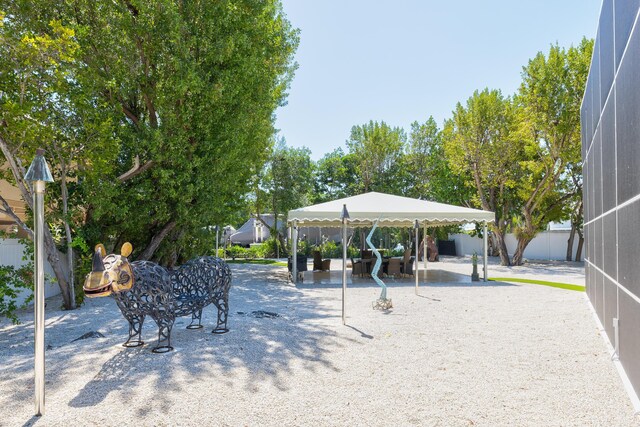 view of property's community with a gazebo