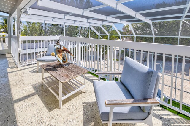 view of sunroom