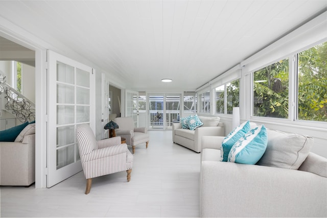 view of sunroom / solarium