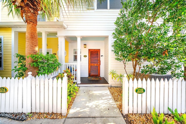 entrance to property with radiator heating unit