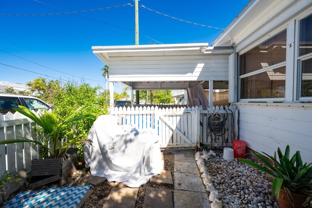 view of patio / terrace with fence