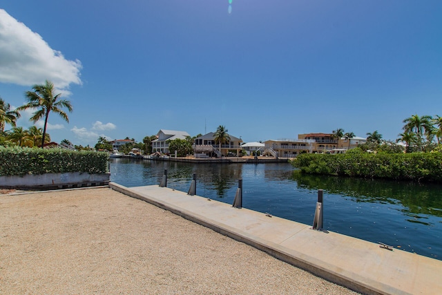 view of water feature featuring a dock