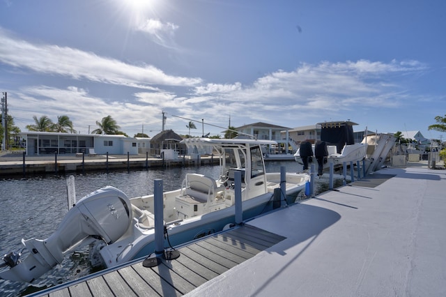162 Azalea St, Tavernier, FL 33070 - dock area with a water view and a residential view